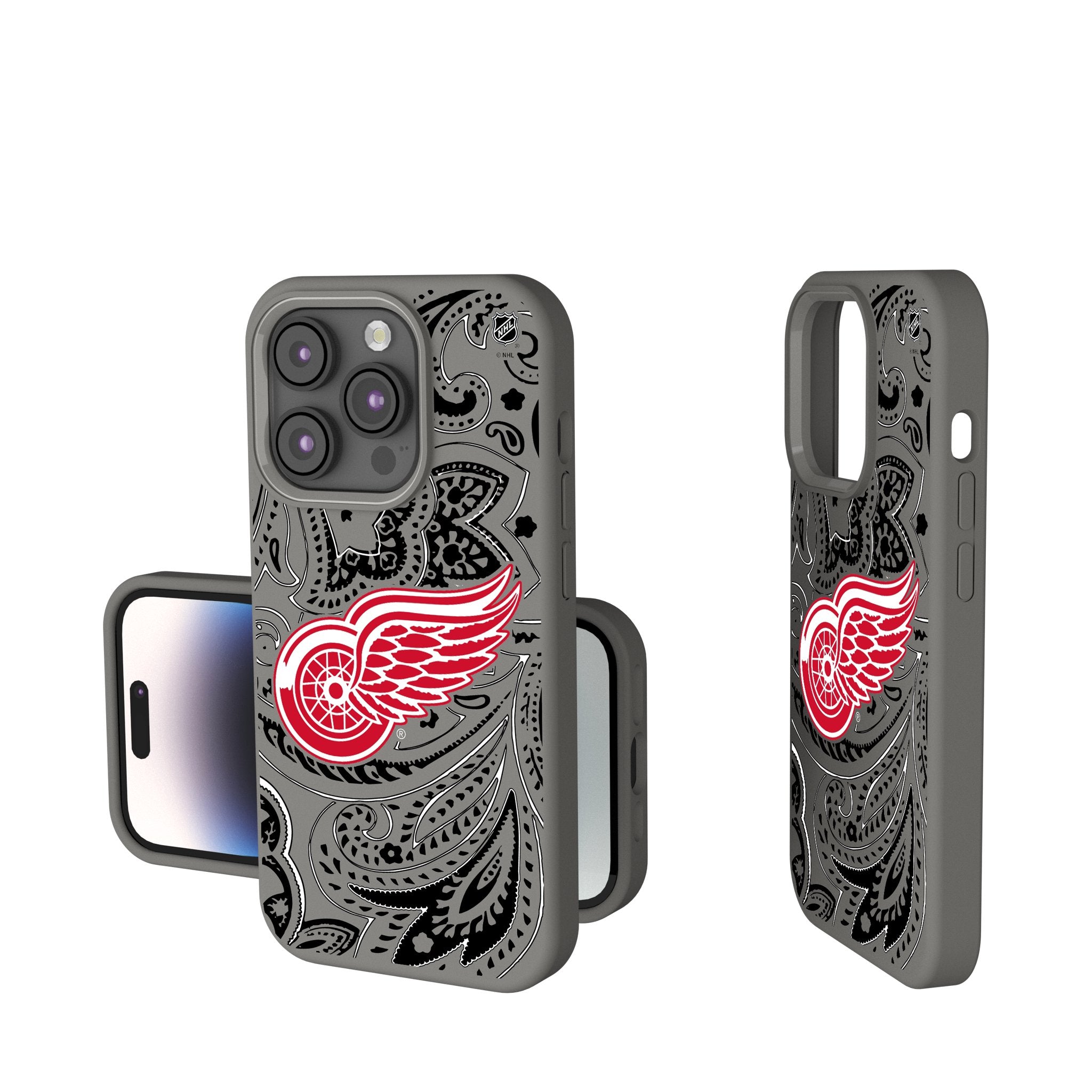 Detroit Red Wings Paisley Soft Touch Phone Case - Shockproof Protective Cover for iPhone & Samsung - Perfect for Hockey Fans & Game Day Accessories