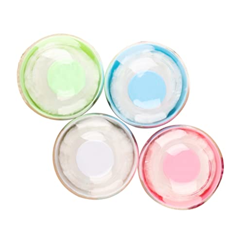 OSALADI 4-Piece Talcum Powder Box Set - Baby Powder Container with Soft Puff, Travel-Friendly Powder Puff Holder, Plastic Cosmetic Case for Infants (Blue, Pink, White, Green) - Perfect for Baby Care, Nursery Essentials & On-the-Go Diaper Bags