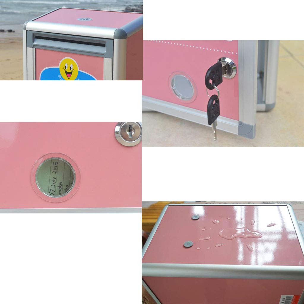 Pink Wall-Mounted Mailbox Villa Garden Suggestion Box for Home & Office - Decorative Outdoor Complaint & Feedback Box for Suggestions, Letters & Notes