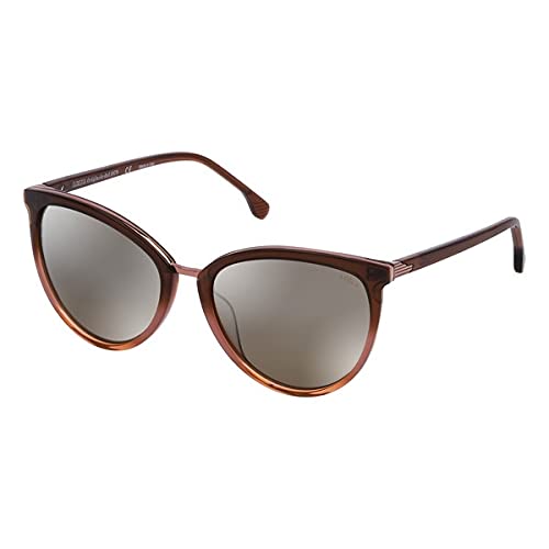 Polarized Fashion Sunglasses for Women - LOZZA Brown SL4161M567S6X - UV Protection & Stylish Eyewear for Outdoor Activities, Beach & Driving