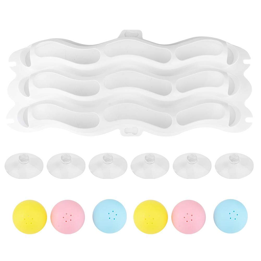 AMONIDA White Cat Sucker Track Toy - 3-Layer Durable PP Ball Toy for Cats - Interactive Pet Training & Play Toy - Perfect for Indoor Play, Boredom Relief & Mental Stimulation