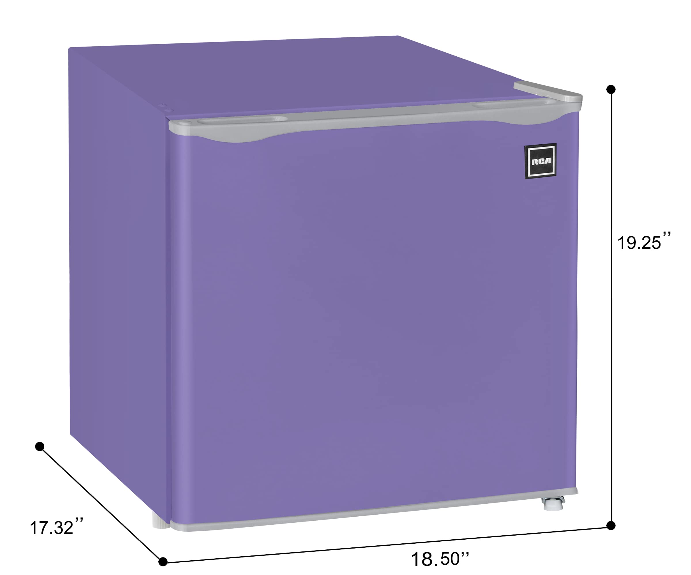 RCA RFR160 1.6 Cubic Feet Compact Mini Refrigerator - Purple, Energy Efficient for Skincare, Cosmetics, Food & Medication Storage - Perfect for Dorm, Bedroom, Office & Beauty Salon