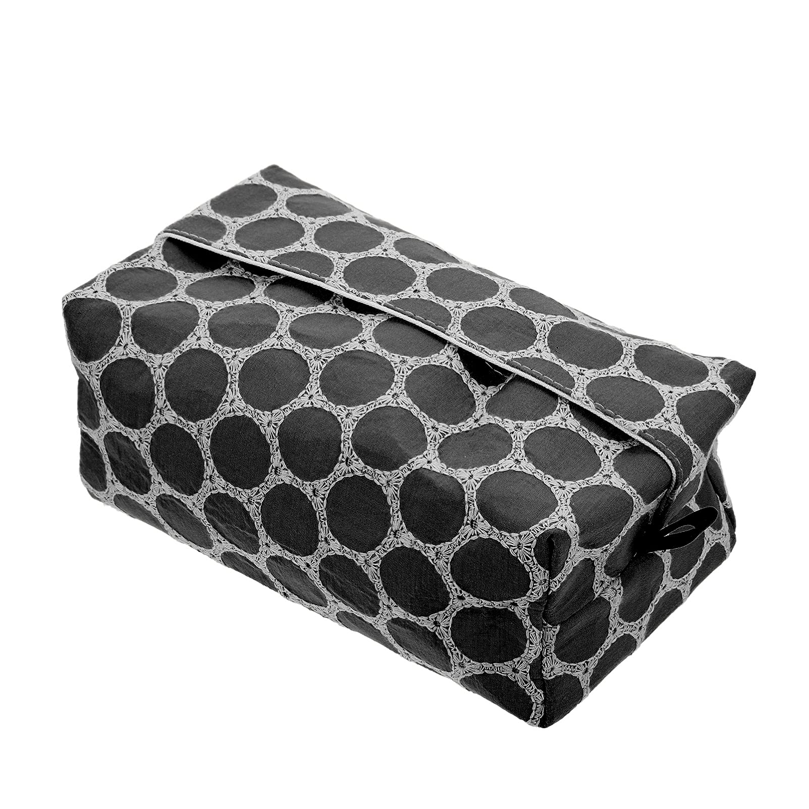 IMIKEYA Retro Black Tissue Box Cover - Reusable Cloth Toilet Paper Holder for Car, Home & Office | Travel Napkin Organizer | Wedding Decor Accessory | Vintage Home Decor for Bathroom, Kitchen & Vehicle