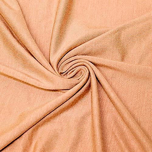 Medium Weight Rayon Stretch Spandex Jersey Knit Fabric - 20 Yards (Peach Papaya) | Soft & Breathable Fabric for Dresses, T-Shirts & Activewear | Free Shipping USA