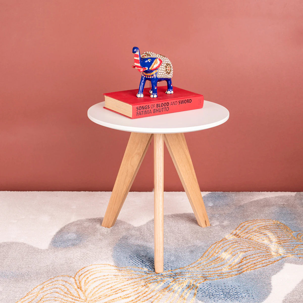 Scandinavian Glider Nesting Table - Small Modern Side Table for Living Room, Bedroom & Office - Space-Saving Design with Smooth Gliding Function