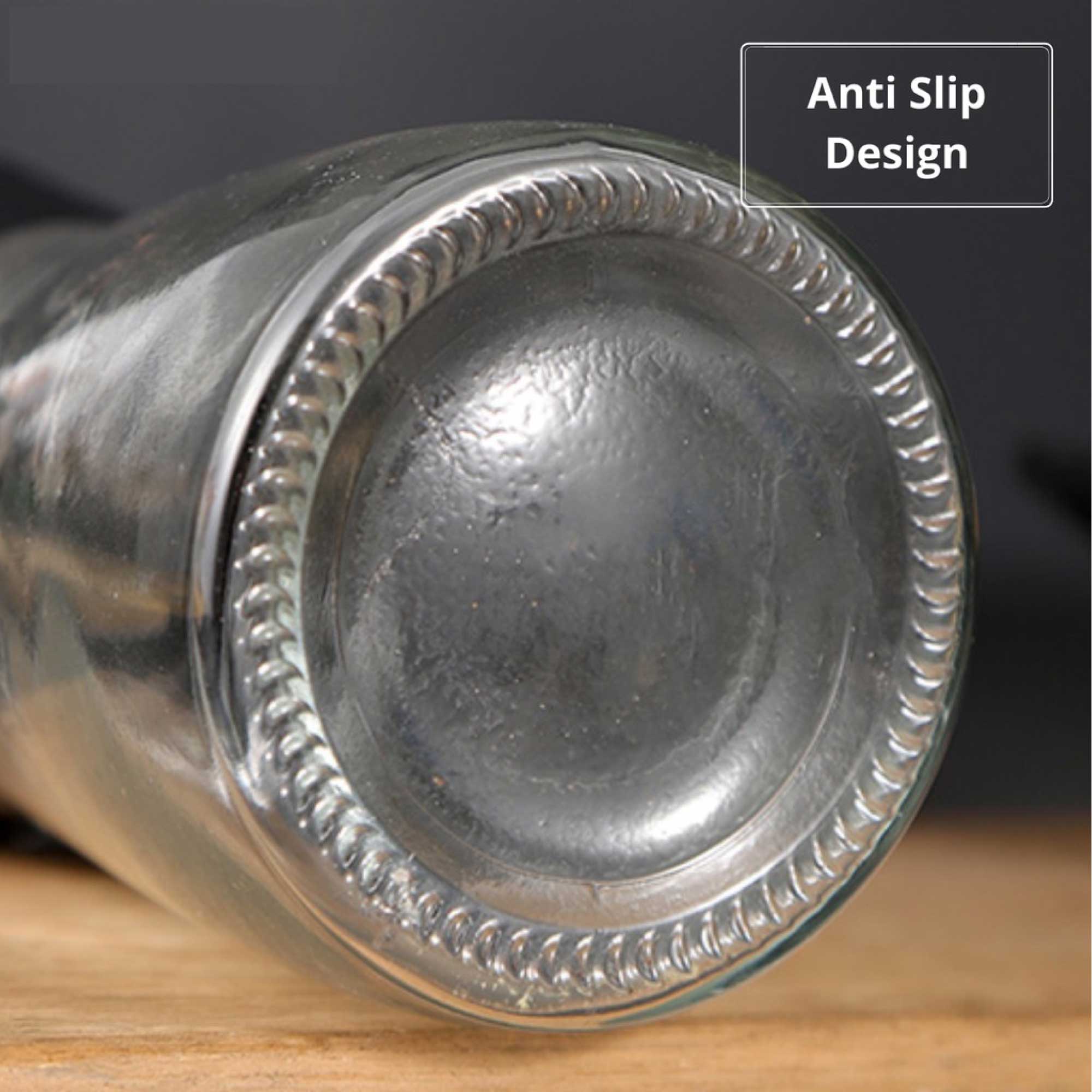 12-Pack 150ml Glass Salt and Pepper Grinder Set - 12cm Height, Adjustable Ceramic Core, Refillable Spice Mill for Kitchen, Dining Table, or Restaurant Use