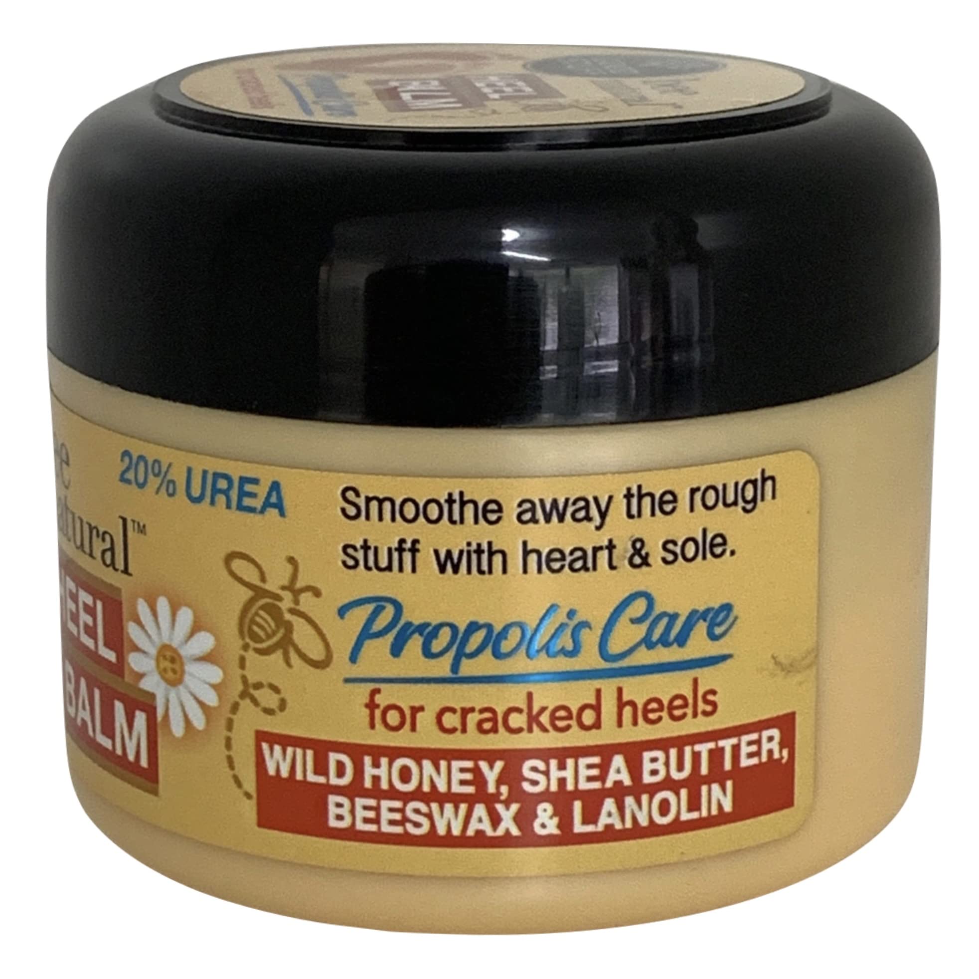 Good Stuff Bee Natural Cracked Heel Repair Balm with 20% Urea - Intensive Moisturizing Foot Cream for Dry Cracked Feet - Heals Rough Skin & Restores Healthy Feet - Perfect for Daily Foot Care & Cracked Heel Treatment