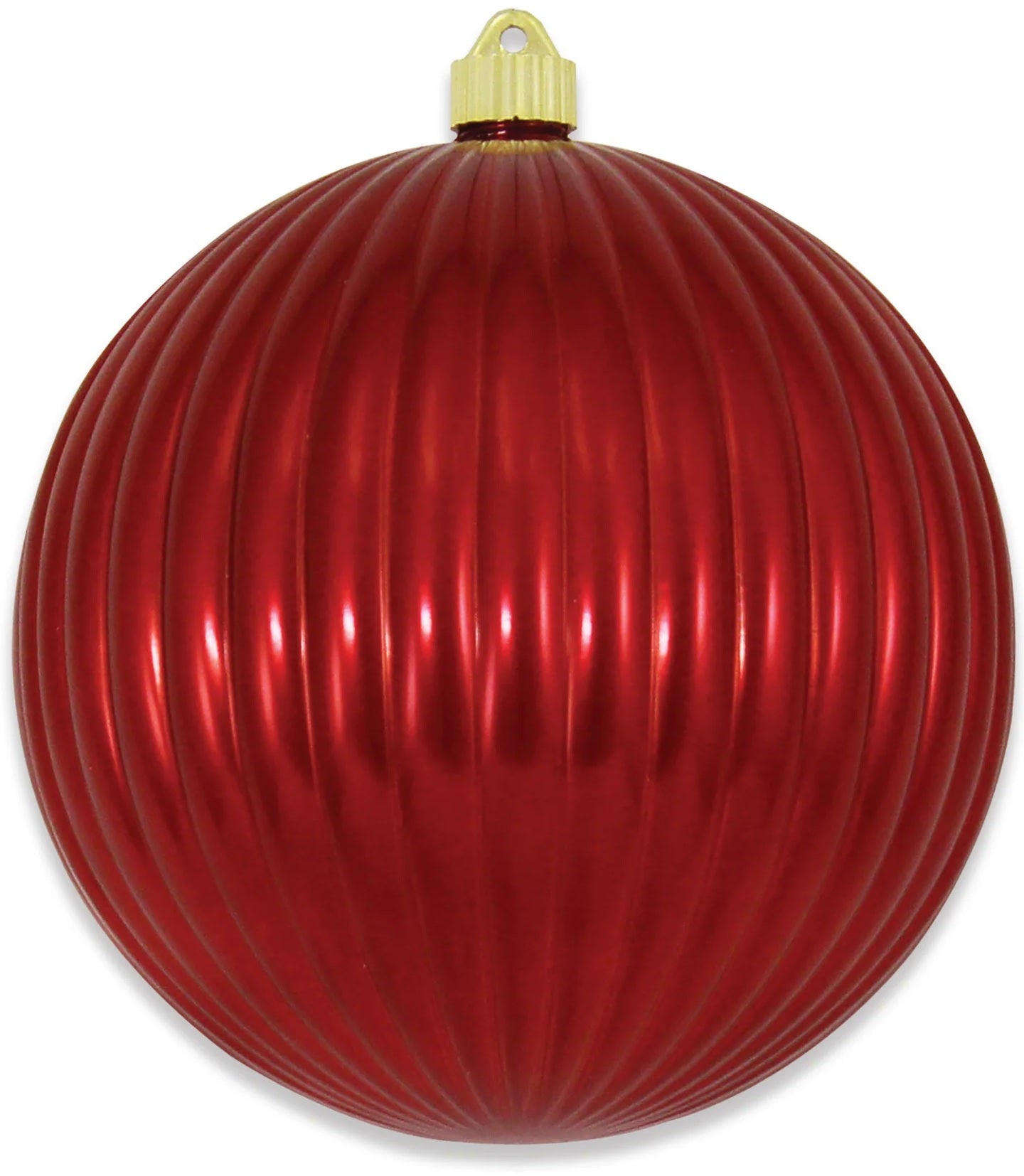 200MM Shatterproof Sonic Red Ripple Ball Ornament - Durable Christmas Tree Decoration for Holiday Home Decor, Party & Wedding Centerpiece