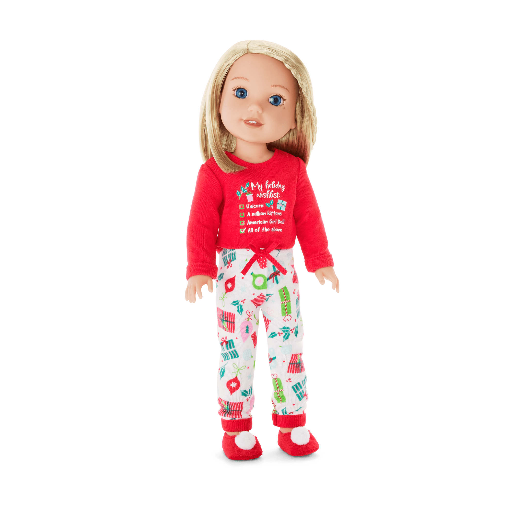 WellieWishers™ Dolls Christmas Pajamas - Soft & Cozy Holiday Sleepwear for 18