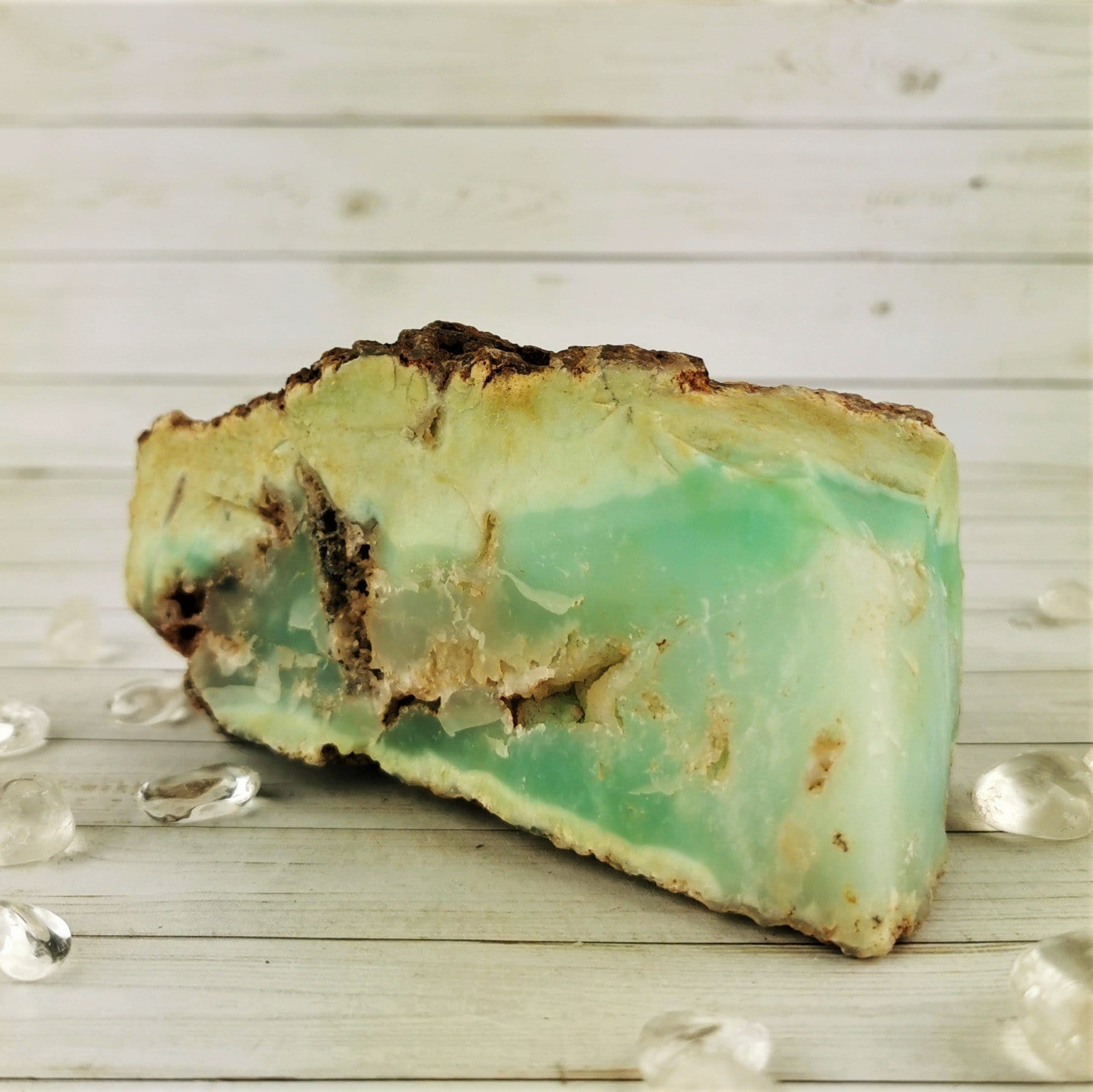 Natural Chrysoprase Crystal Specimen - Healing Stone for Jewelry Making, Meditation & Home Decor - Raw Green Gemstone for Collectors & Spiritual Use
