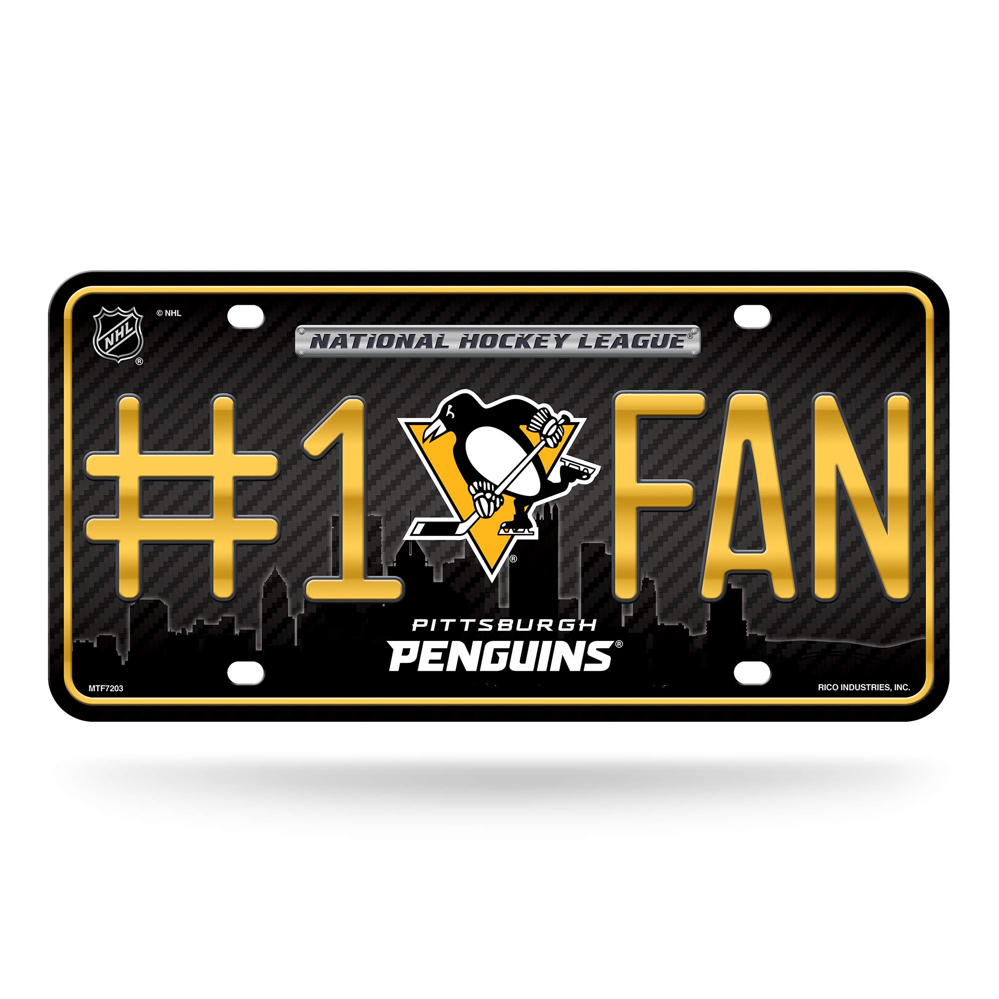 NHL #1 Fan Metal License Plate Tag - Officially Licensed Car Accessory for Hockey Enthusiasts | Perfect for Trucks, Cars & Tailgating at NHL Games