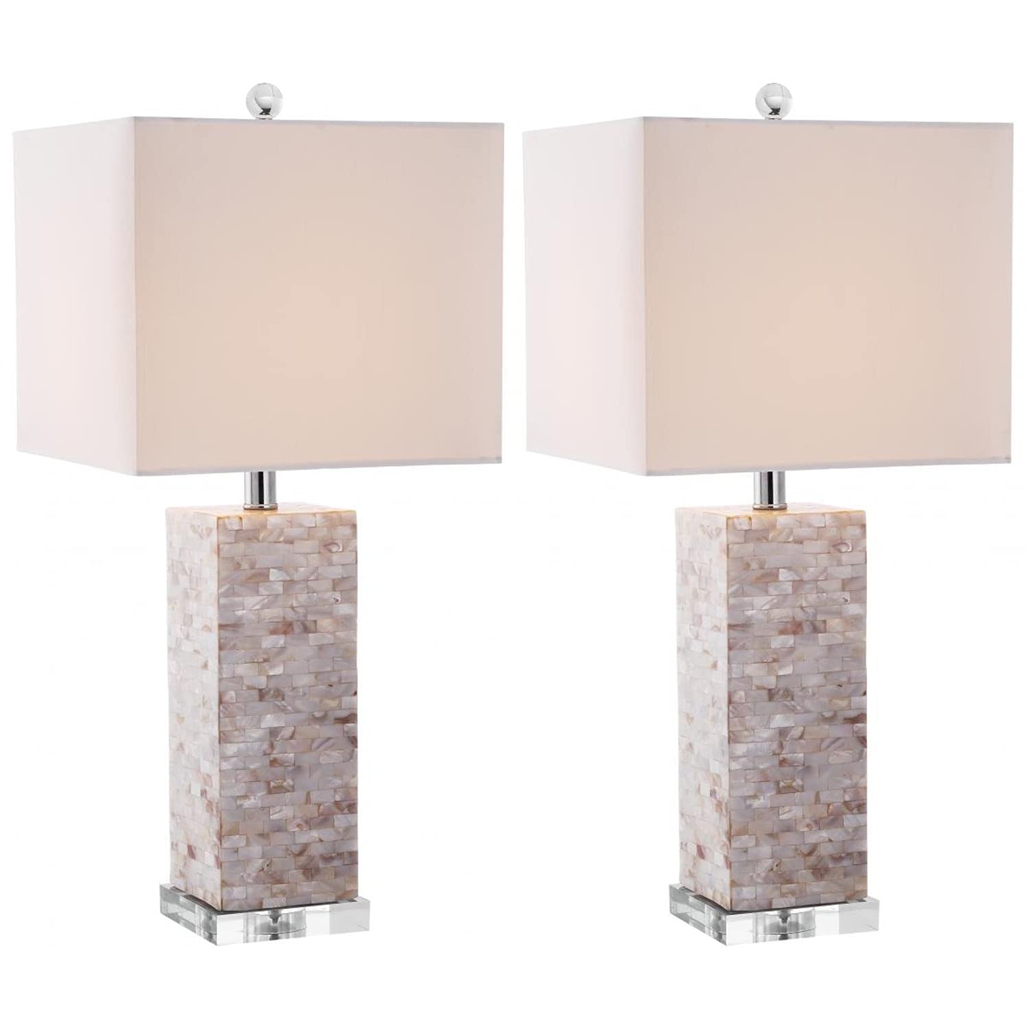 SAFAVIEH Homer 26-inch Coastal Table Lamp Set of 2 with LED Bulbs - Nautical Beach House Lighting for Bedroom, Living Room, Home Office & Nightstand | Perfect for Coastal Decor, Reading Nook & Ambient Lighting