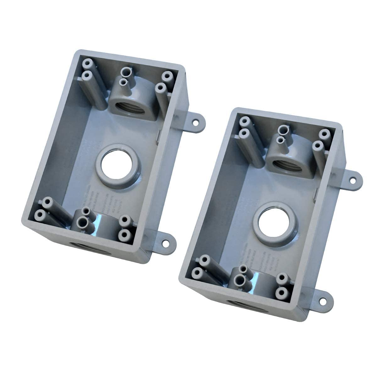 1-Gang Weatherproof Outdoor Electrical Box - UL Listed Plastic Junction Box for 1/2