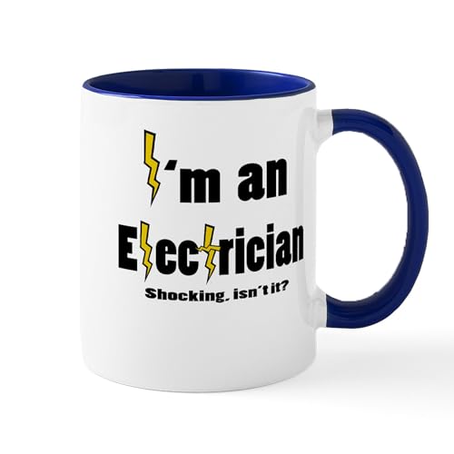 White/Navy Inside - Shocking Electrician Mug