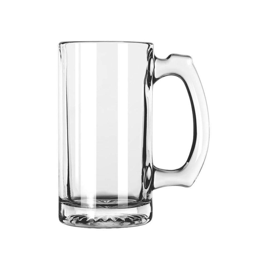 Libbey 12 Oz Beer Mug - Set of 12 Glass Mugs for Beer, Soda, and Cocktails - Perfect for Parties, Bars, and Home Use