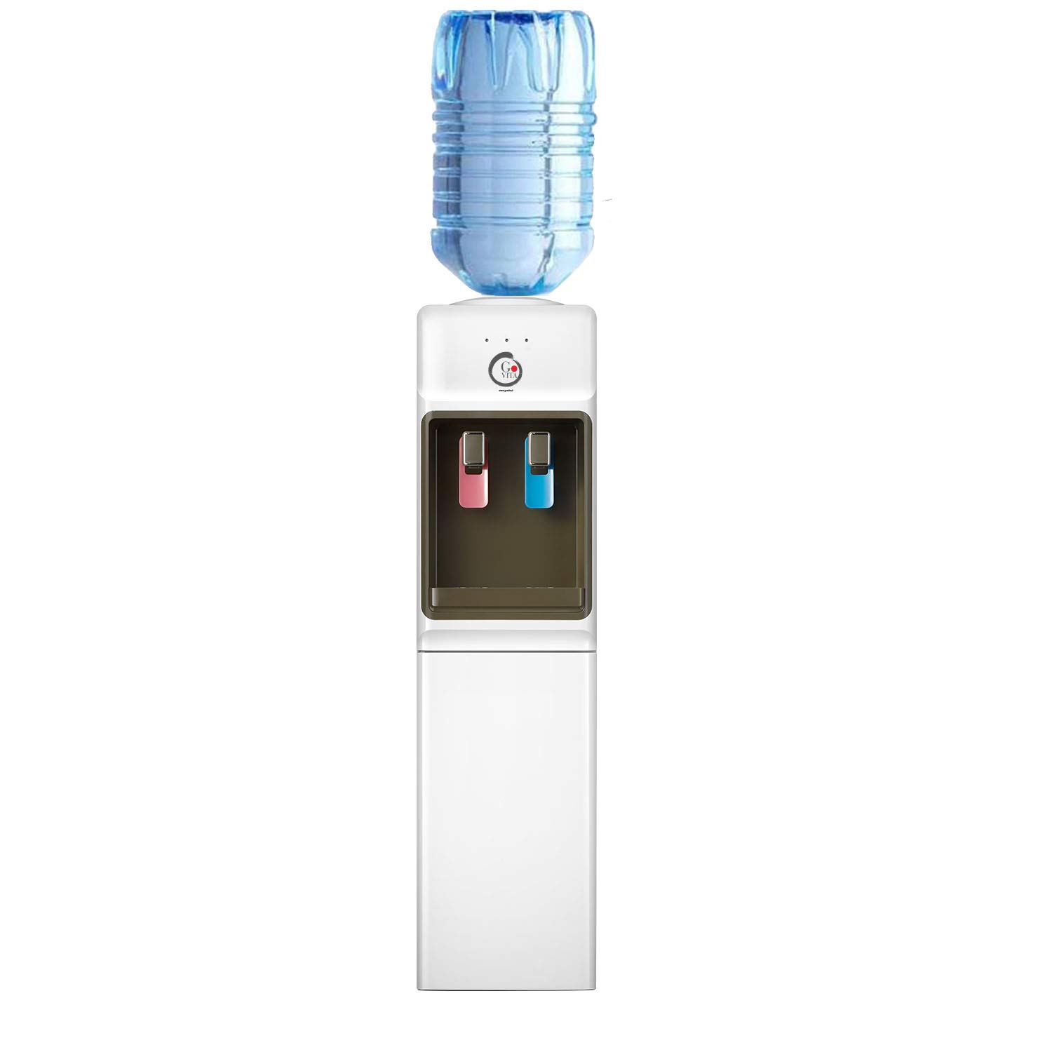 Cold and Hot Water Dispenser with Mini Beverage Fridge - Slim 2 Design for Home, Office, or Commercial Use - Perfect for Coffee Shops, Restaurants, and Events