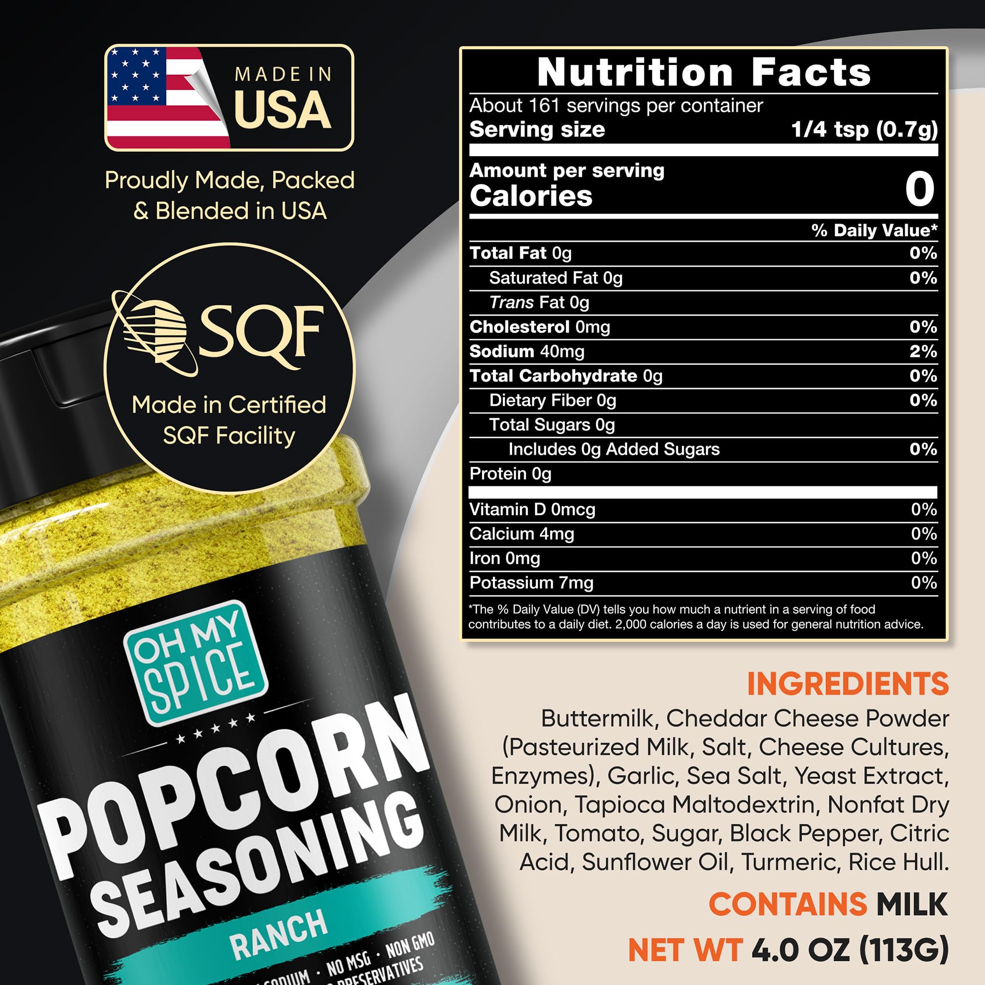 **Gluten-Free Popcorn Seasoning Variety Pack - Low Sodium Ranch & Cheddar Cheese Powder Flavors | Popcorn Topping Kit for Movie Nights, Snack Time & Party Favors**
