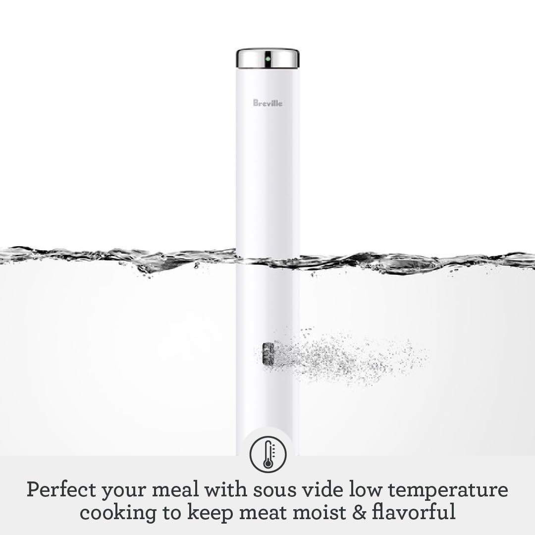 Breville BSV600PSS Joule Turbo Sous Vide Machine - Precision Cooker, Stainless Steel Design for Perfect Steaks, Chicken & Seafood - Ideal for Home Chefs & Sous Vide Beginners