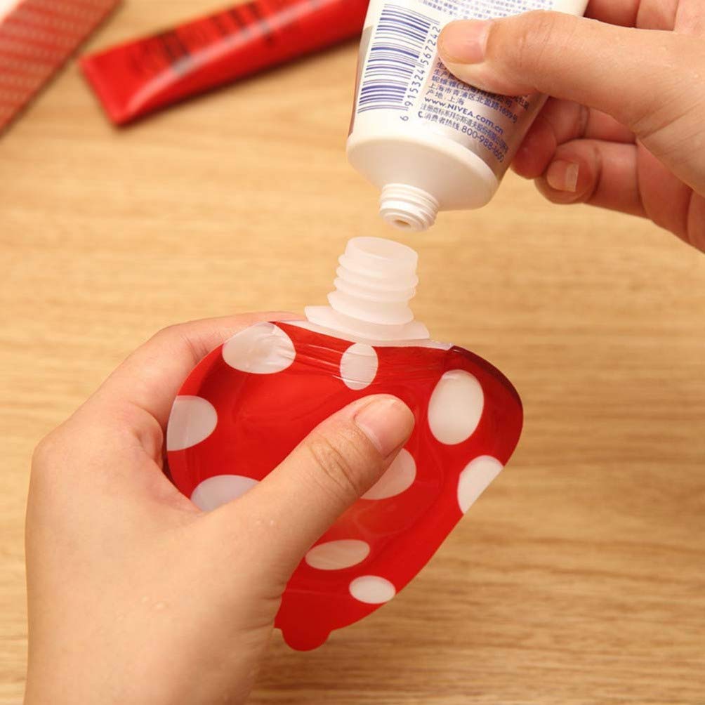 8Pcs Refillable Silicone Travel Bottles for Shampoo, Lotion, Liquid Soap - Leak Proof Cosmetic Containers for Makeup, Cream, Toiletries - Perfect for Air Travel, Gym, Camping, Home & Office Use