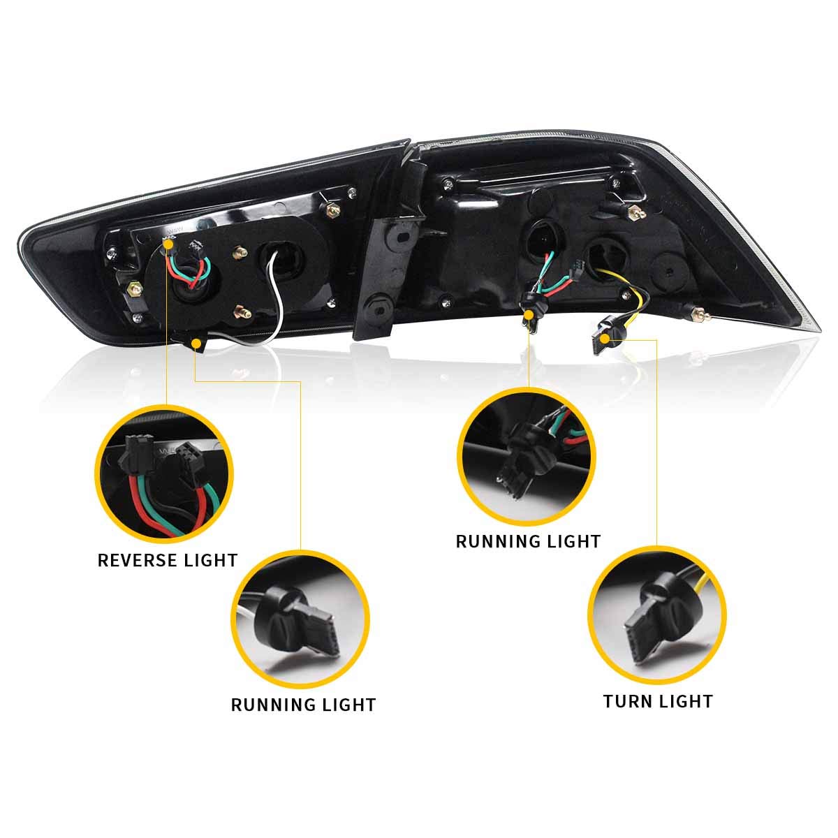 YUANZHENG Full LED Tail Lights Assembly for Mitsubishi Lancer EVO X Sedan 2008-2018 - Smoked Lens Sequential Turn Signal Rear Lamps (YAB-YS-0155BH) - Driver & Passenger Side Replacement - Perfect for Night Driving & Car Customization