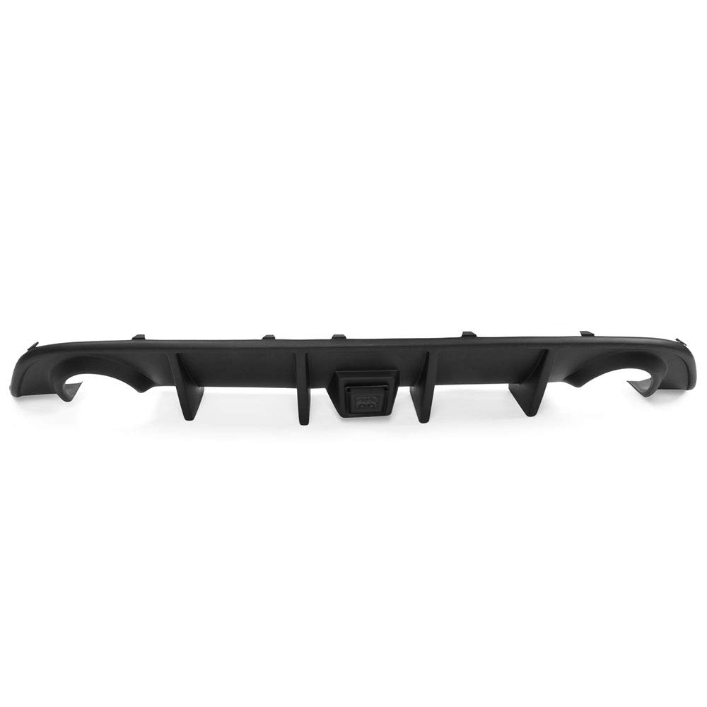 IKON MOTORSPORTS Rear Bumper Diffuser V2 Style Valance Side Aprons with Smoke Brake Light - Compatible with 2015-2023 Dodge Charger SRT | Aggressive Styling Upgrade for Muscle Car Enthusiasts