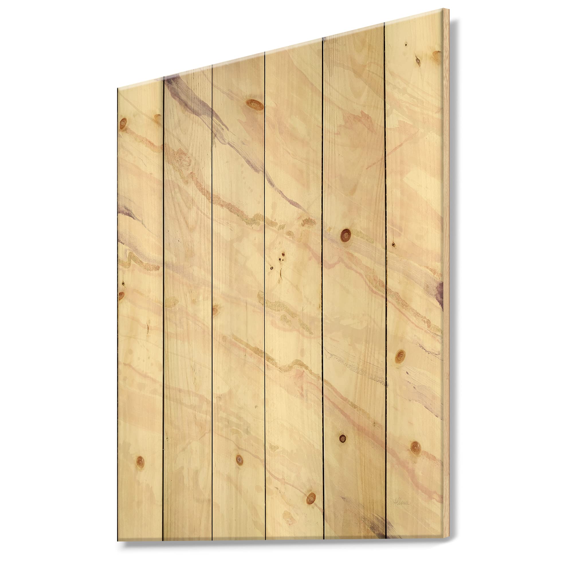 DesignQ Copper Dreams Geometric Shabby Chic Wood Wall Decor - Large Abstract Wood Wall Art Panels Printed on Natural Pine - Perfect for Living Room, Bedroom & Office Decoration