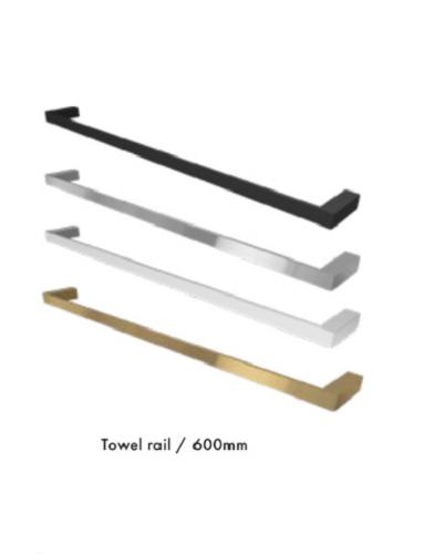 Premium Stainless Steel Bathroom Towel Rail - Brushed Gold, Black, Brushed Satin or Polished Finish - Perfect for Modern Bathrooms, Spas, and Luxury Hotels