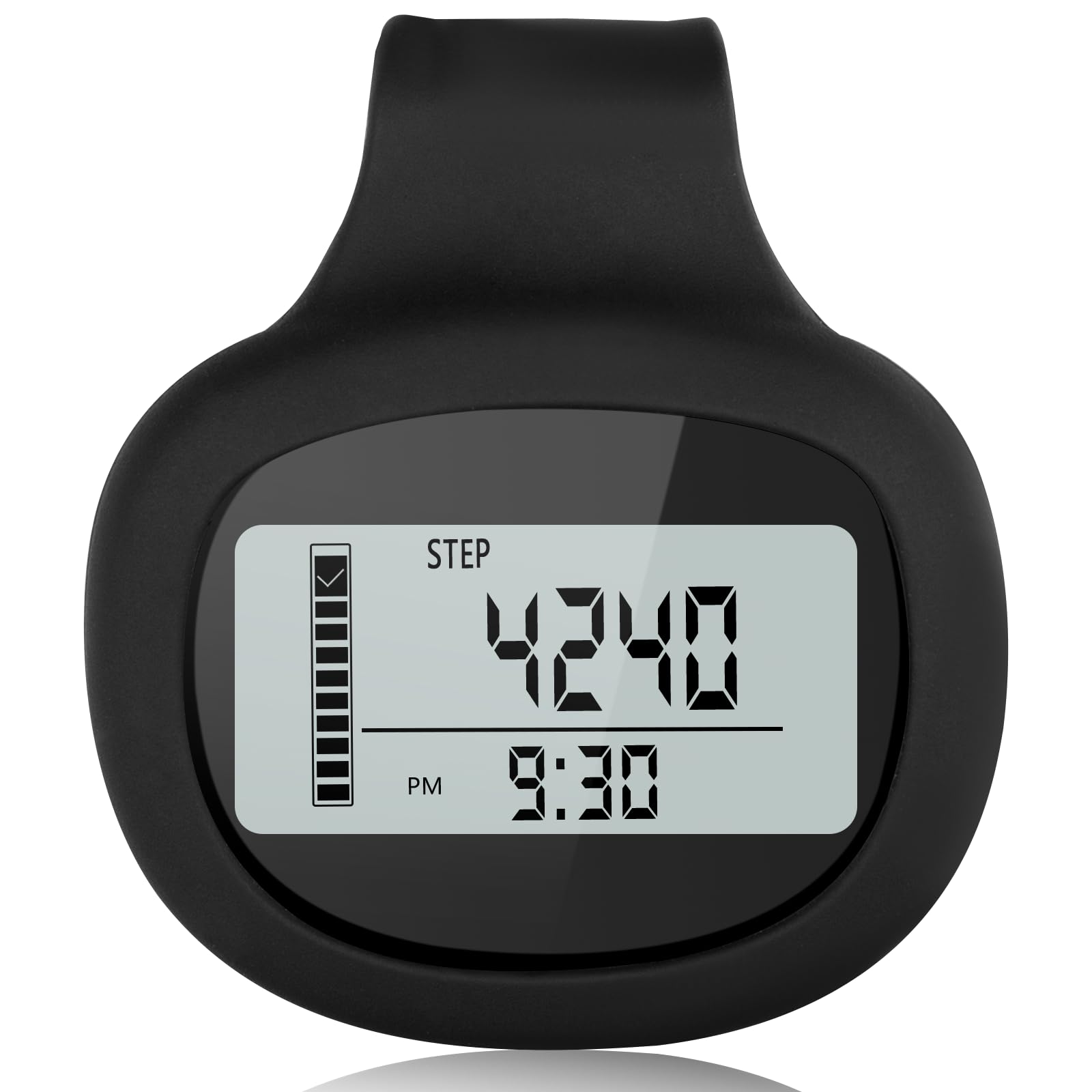 Mini 3D Pedometer - Portable Step Counter with Silicone Case & Clip - Tracks Steps, Distance (Miles/KM), Calories & 7-Day Memory - Perfect for Walking, Running, Hiking & Fitness Tracking