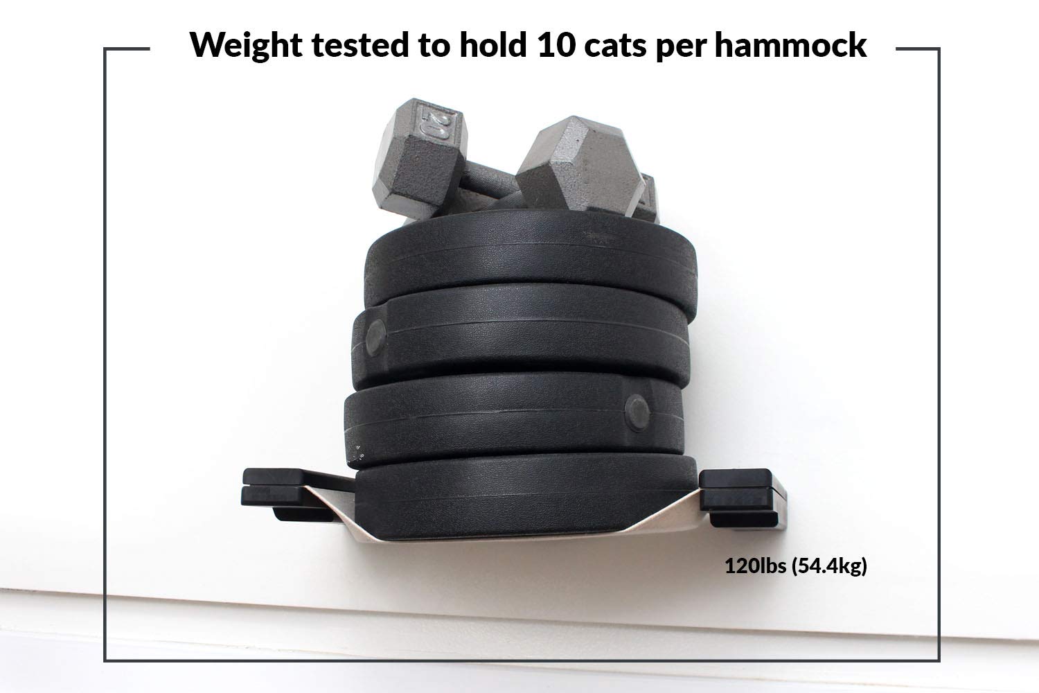 Multi-Level Cat Hammock & Climbing Wall Shelf - Space Saving Cat Activity Center with Scratching Posts, English Chestnut/Charcoal - Perfect for Indoor Cats, Small Apartments & Wall-Mounted Play Areas