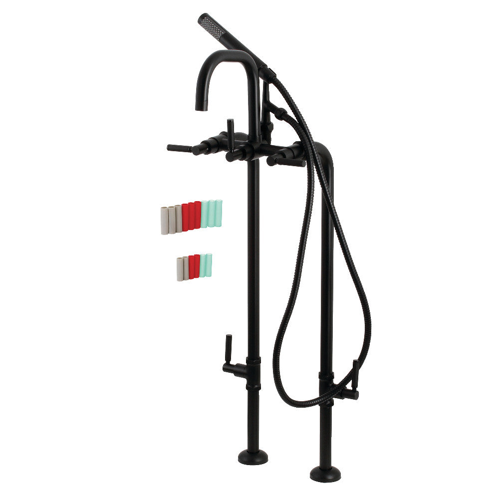Vintage Style Aqua CCK8406DKL Freestanding Bathtub Faucet with Supply Lines & Stop Valve - Perfect for Bathroom Renovation & Luxury Spa Experience