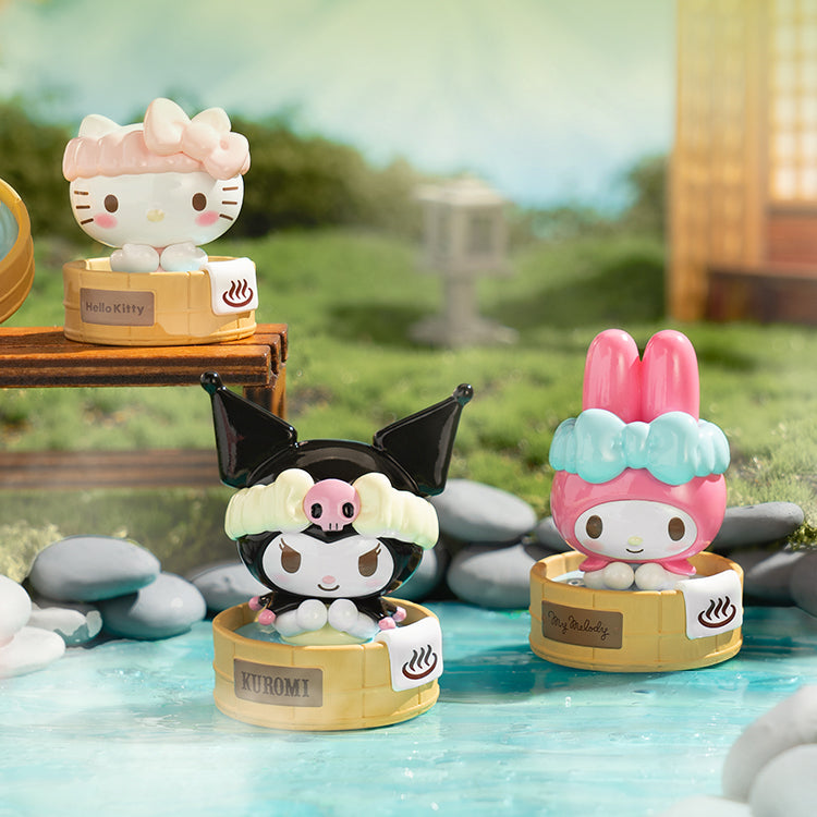 Sanrio Hello Kitty Hot Spring Onsen Themed Blind Bag Mystery Box - Cute Kawaii Collectible Figures for Kids, Gifts & Surprise Party Favors (Perfect for Birthday, Christmas & Anime Fans)