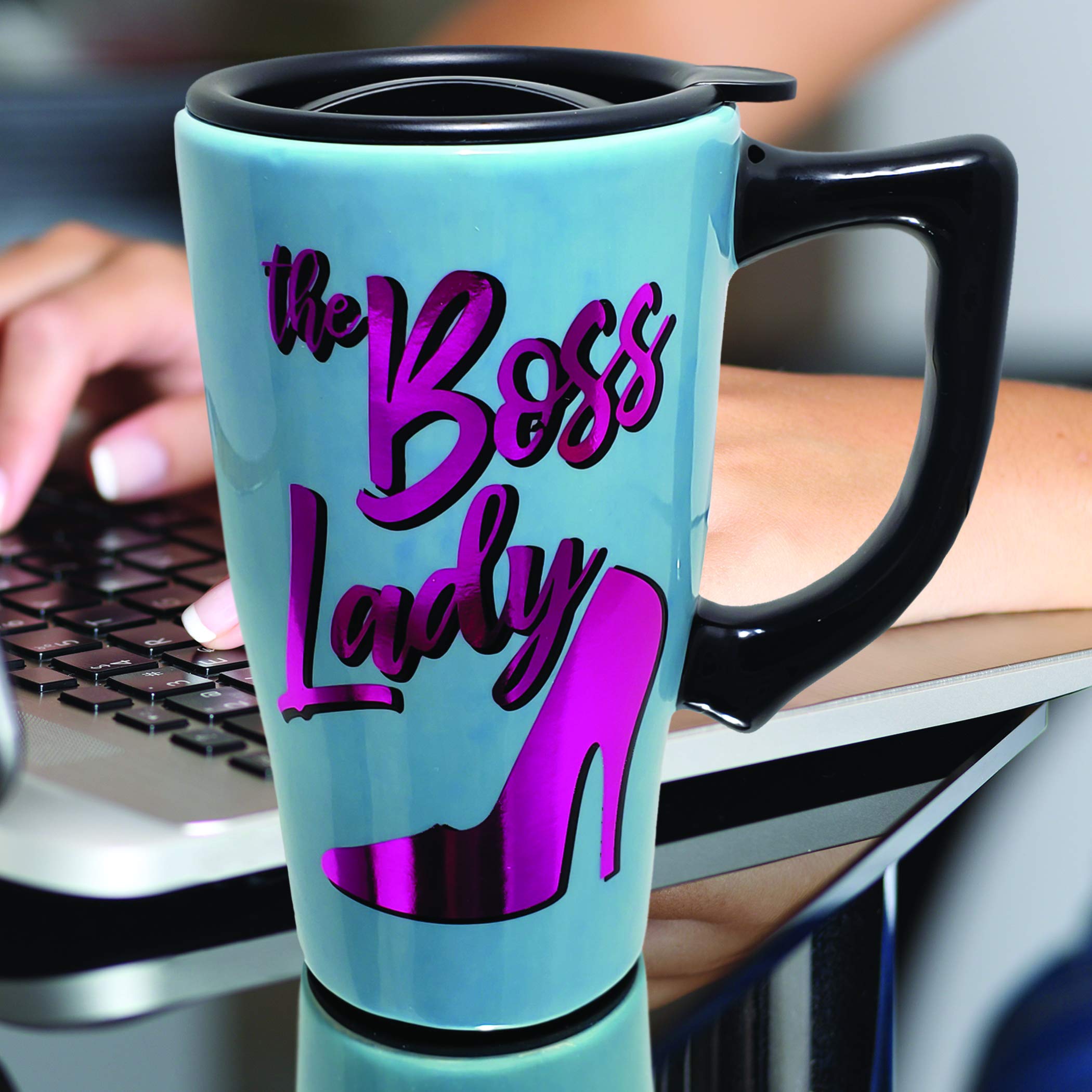 Happy Birthday Ceramic Travel Mug - Insulated Coffee Cup with Lid - Perfect Gift for Birthday, Office, Travel & Commute