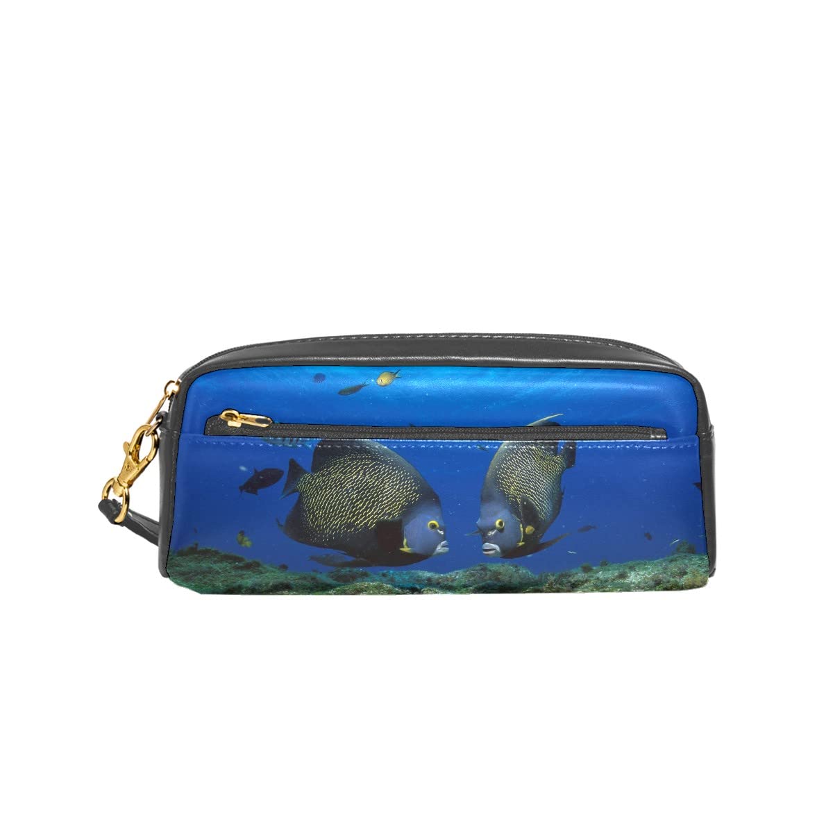 Fish Pencil Case - Simple Fabric Zipper Pen Holder for Markers, Pencils & School Supplies - Office, College, Student, Child & Adult Use - Perfect for School, Work & Travel Organization