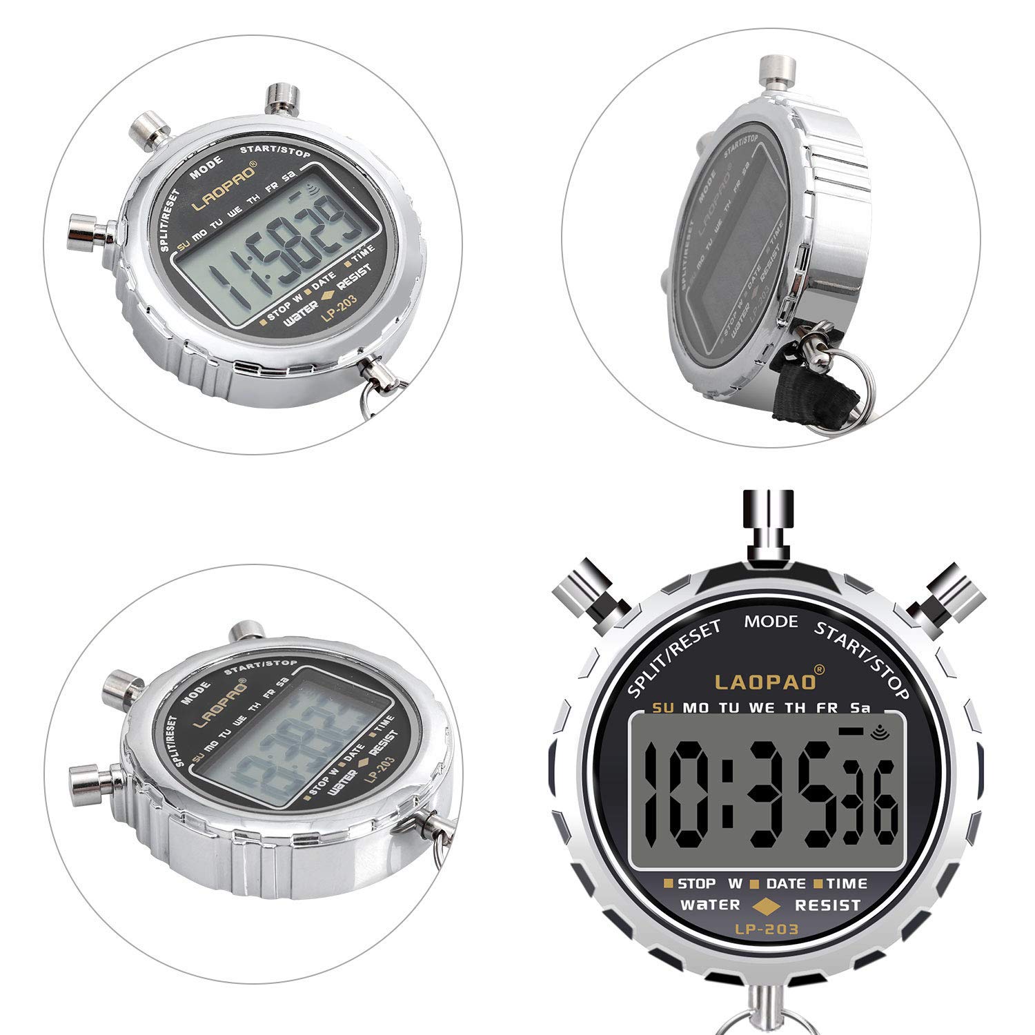 LAOPAO Waterproof Digital Stopwatch Timer - Sports Stopwatch with Large Display for Coaches, Referees, Training & Competitions | Perfect for Track Meets, Swimming, Basketball Games & Fitness Timing
