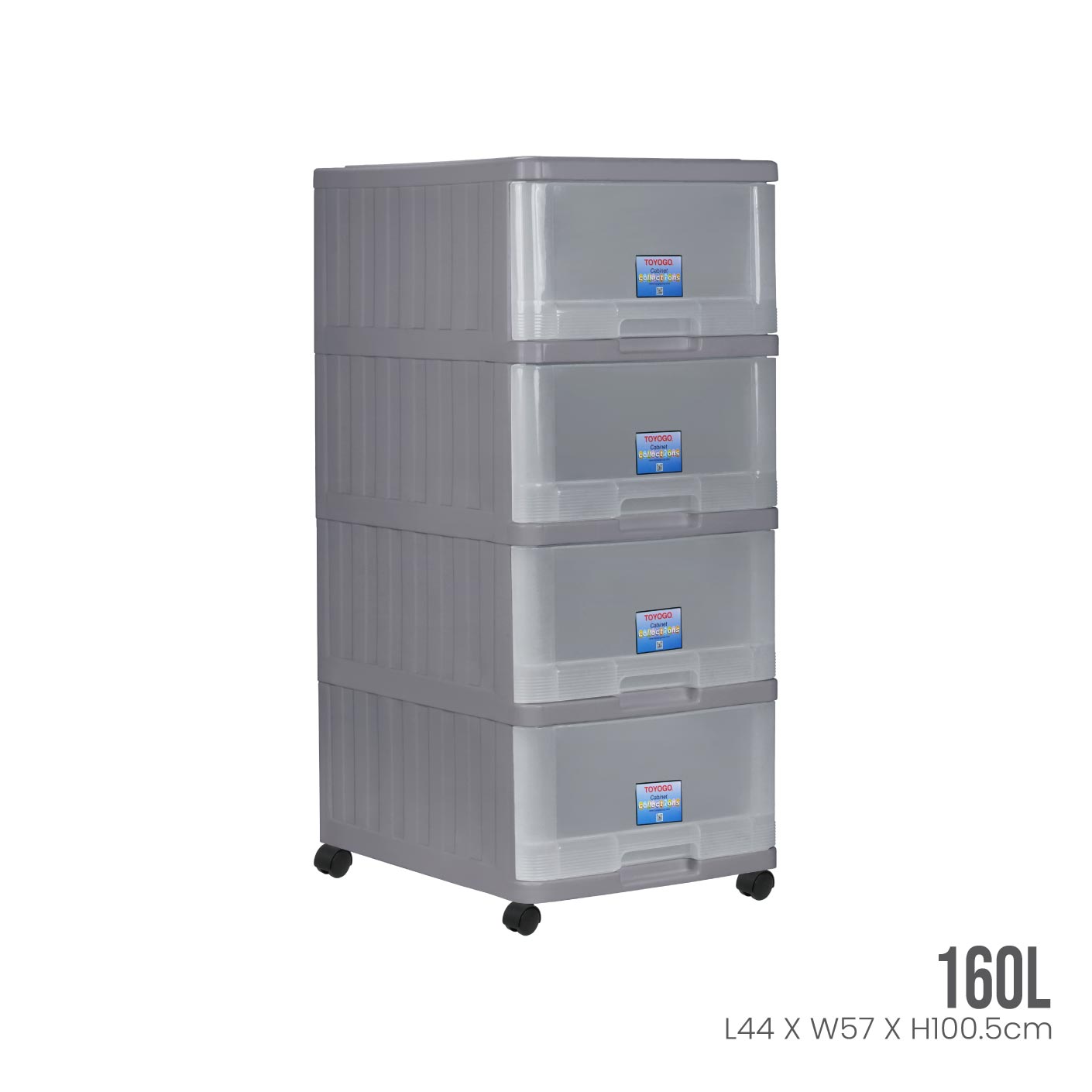 4-Tier Rolling Utility Cart with Wheels - Heavy Duty Metal Storage Organizer for Kitchen, Office, Bathroom, or Garage Organization