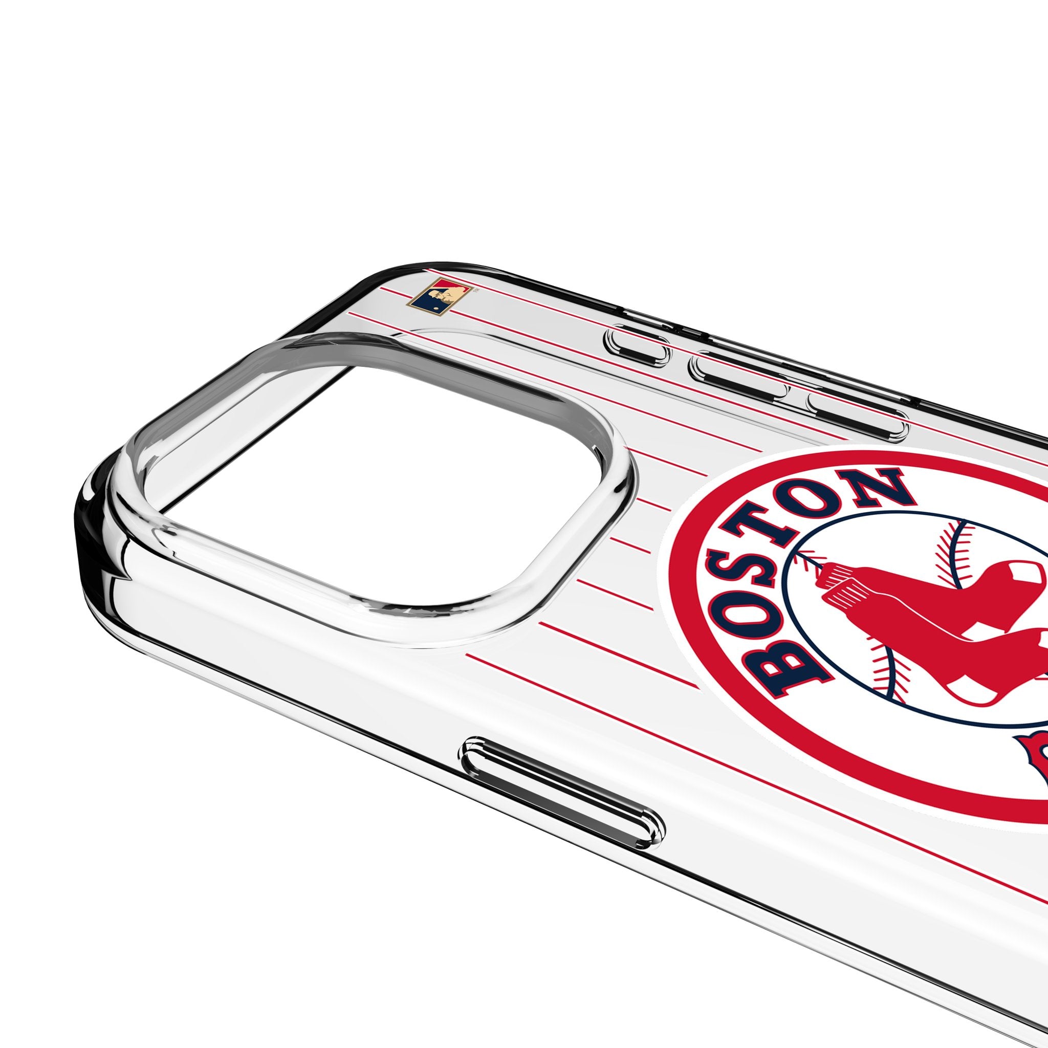 Boston Red Sox 1976-2008 Cooperstown Collection Pinstripe Clear iPhone Case for iPhone 6/7/8/X/11/12/13/14 - Perfect for Baseball Fans & Game Day Protection