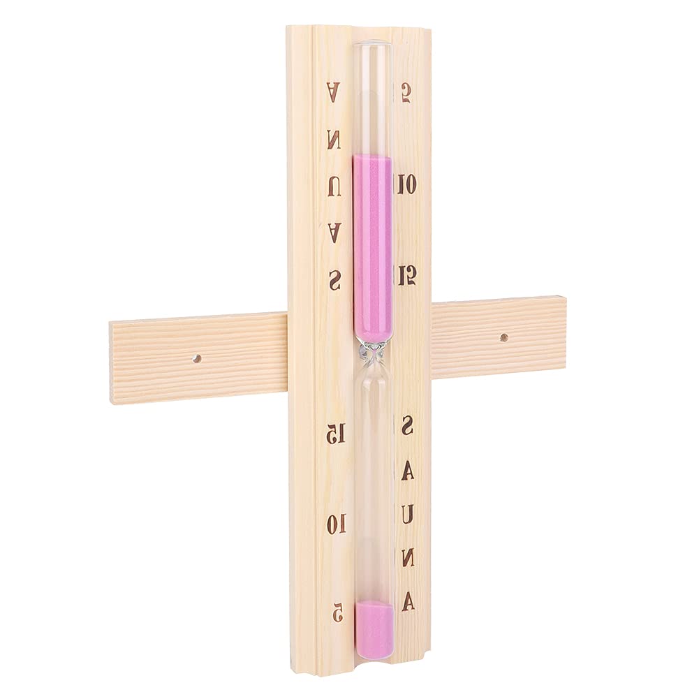 15 Minute Wooden Sand Timer - Durable Rotating Hourglass for Sauna Room | Natural Wood Material | Perfect for Sauna Sessions, Yoga, Meditation & Home Decor