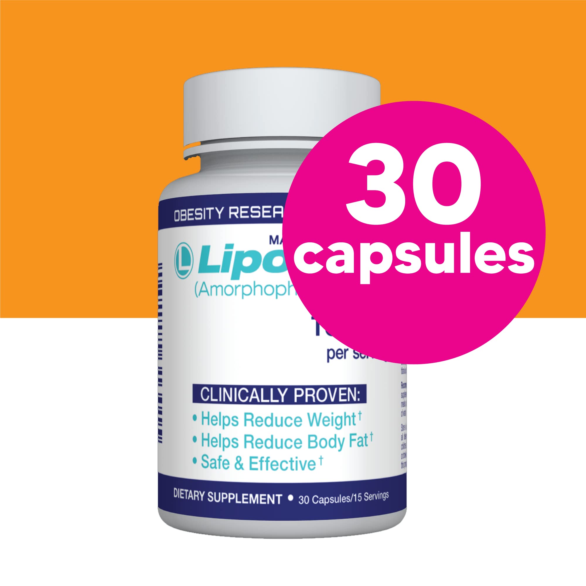 Lipozene® Weight Loss Diet Pills - 30 Capsules Per Bottle - Natural Fat Burner & Appetite Suppressant - Supports Healthy Weight Management - Perfect for Busy Professionals & Fitness Enthusiasts