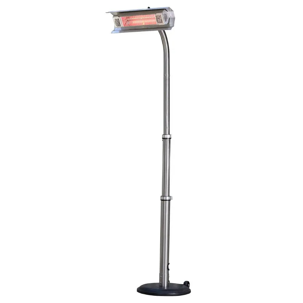 Stainless Steel Telescoping Offset Pole Mounted Infrared Patio Heater - Outdoor Patio Heater for Restaurants, Backyard, Deck & Garden - Perfect for Cold Weather & Entertaining