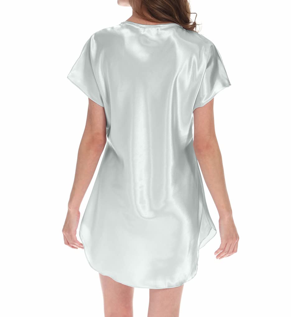 Plus Size Women's -40X Bias Cut Satin T-Shirt Gown in Red | Elegant Loungewear & Sleepwear for Curvy Women | Perfect for Home Relaxation, Date Nights and Special Occasions