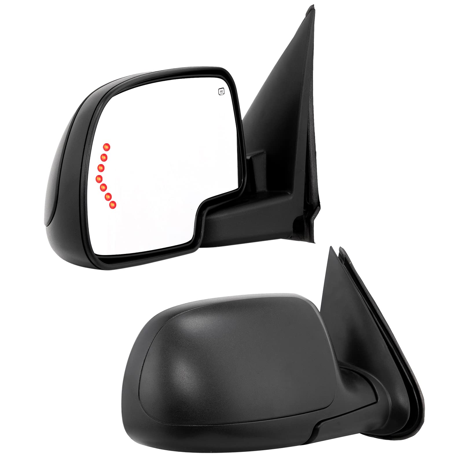 2003-2007 Chevy Silverado & GMC Sierra 1500/2500/3500 HD Towing Mirrors Set - Power Heated Driver & Passenger Side Replacement Mirrors for Chevy Tahoe & GMC Yukon - Perfect for Towing, Off-Roading & Enhanced Visibility