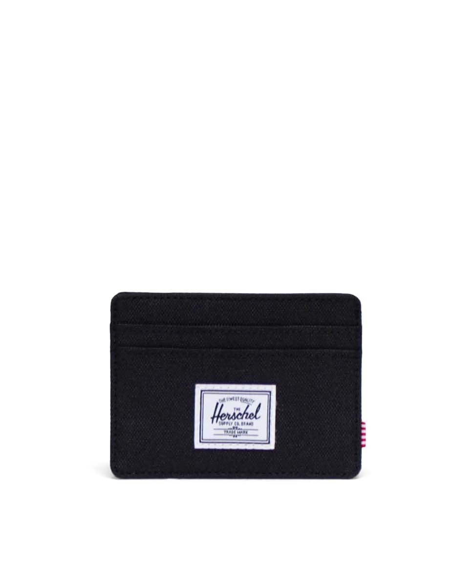 Herschel Charlie Cardholder - Slim RFID Blocking Wallet for Credit Cards & ID - Perfect for Travel, Work, and Everyday Use - Black
