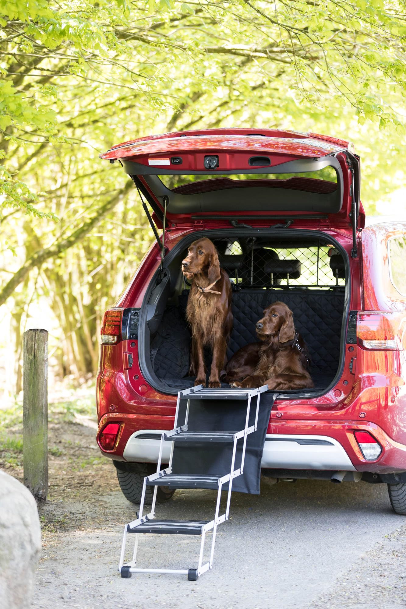 TRIXIE Heavy Duty Foldable 4 Step Pet Stairs for Dogs & Cats - Lightweight Aluminum Pet Steps with Non-Slip Surface - Portable Dog Stairs for Sofa, Bed, Car Use