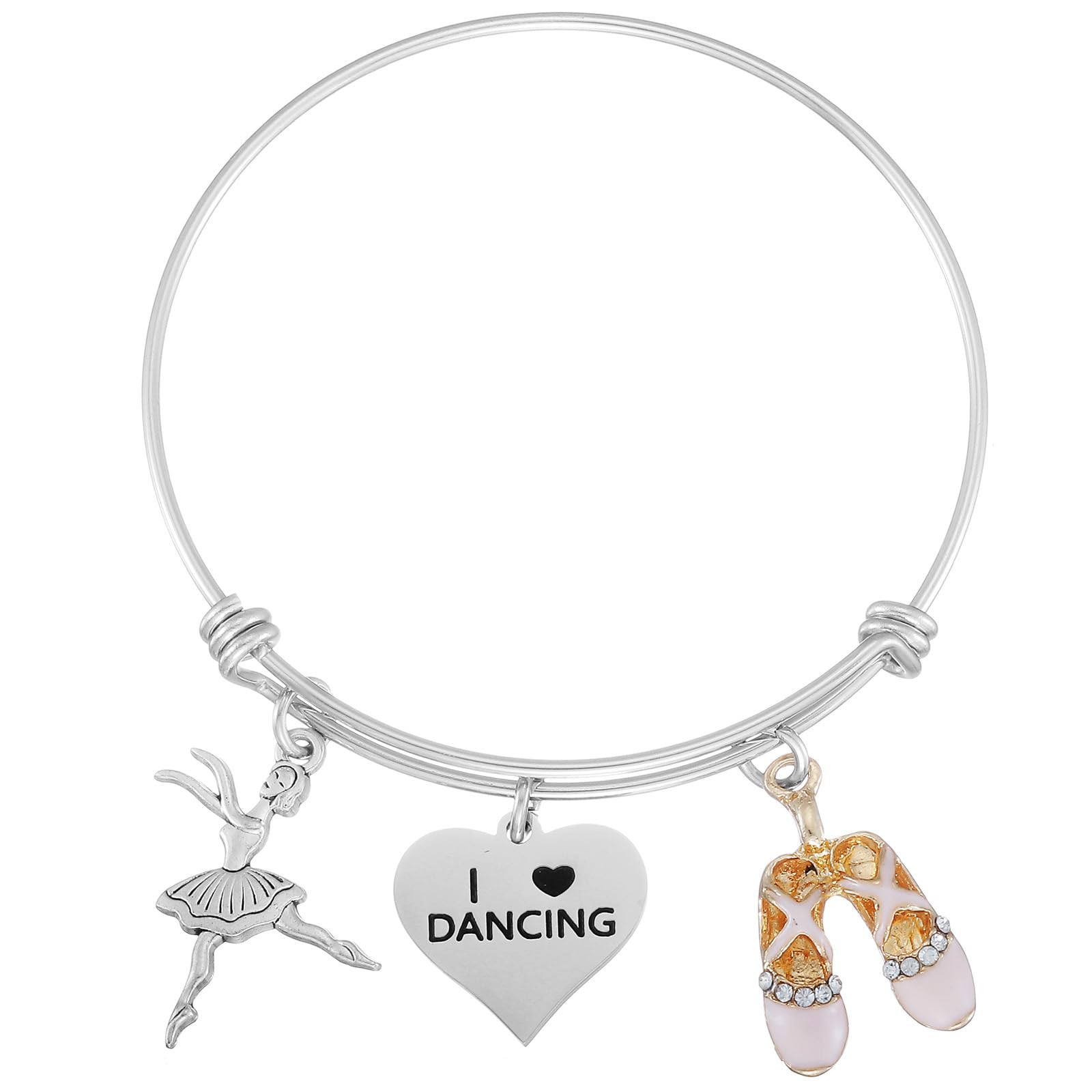 HUTIMY Dance Bracelet for Teen Girls & Women - Ballet Teacher Birthday Gift, Dance Charm Jewelry for Dancers - Perfect for Dance Recitals, Ballet Performances & Dance Class Accessories