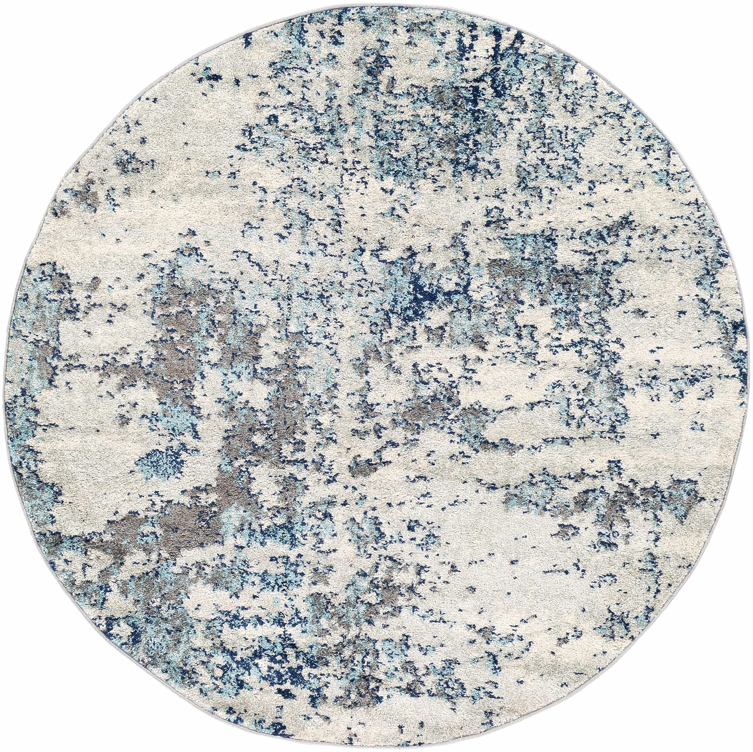 Hauteloom Beverly Modern Blue and Gray Area Rug 6'7