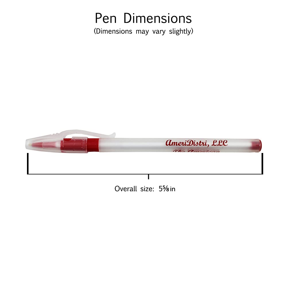 Personalized Translucent Plastic Pens with Red Accent Grips - Custom Apprise Pens - 40-Pack Free Engraving - Perfect for Corporate Gifts, Promotional Events & Office Supplies