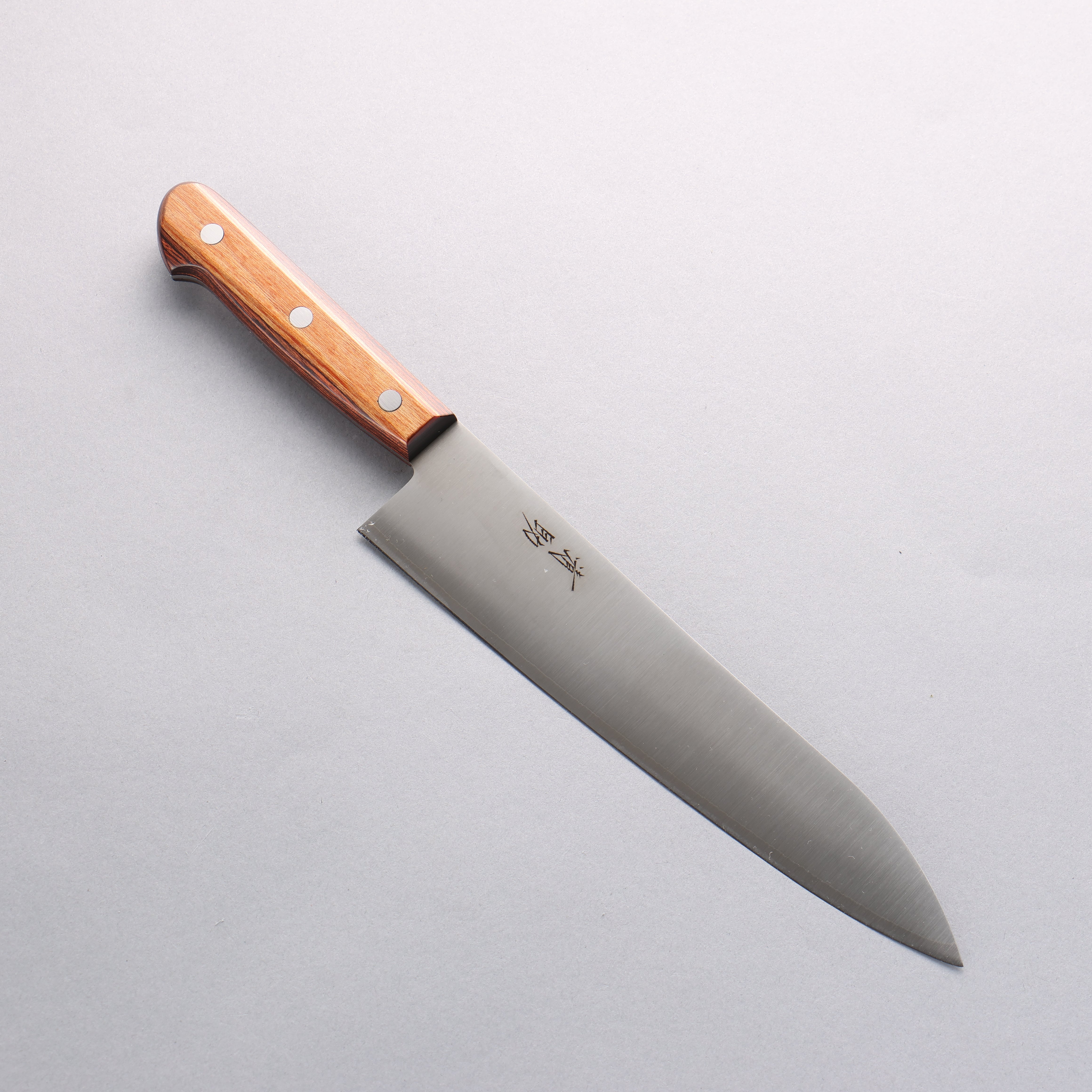 Premium Seisuke SLD Migaki Polish Finish Gyuto 210mm Japanese Chef Knife with Light Brown Pakka Wood Handle - Perfect for Sushi, Meat Slicing & Professional Kitchen Use