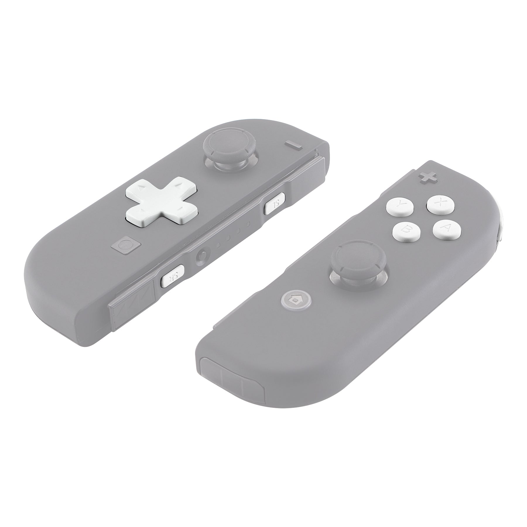 eXtremeRate White D-Pad ABXY Buttons & Trigger Set for Nintendo Switch Joy-Con & OLED - Replacement Kit with Springs (Compatible Only with eXtremeRate D-Pad Shell) - Perfect for Gaming, DIY Repairs & Controller Customization