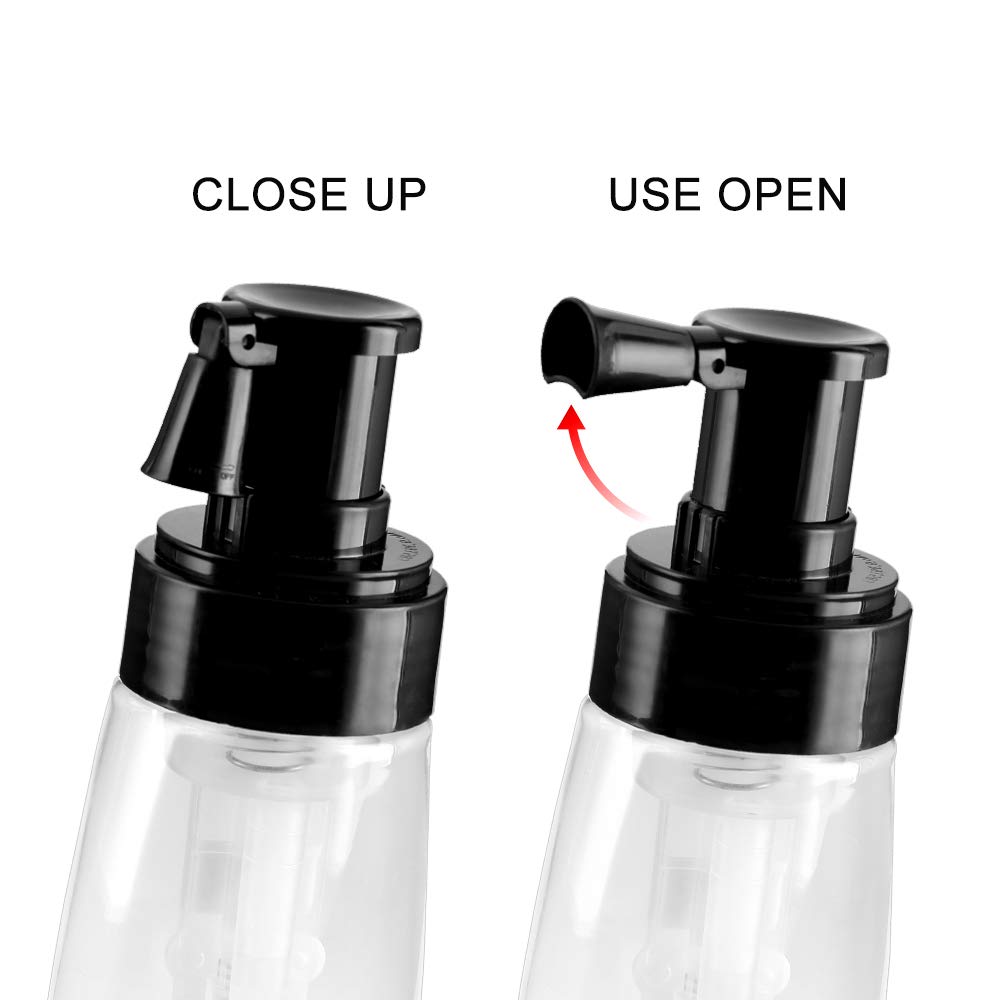 2pcs Barber Powder Spray Bottle 140ml - Refillable Hair Fiber Applicator for Salon & Home Use