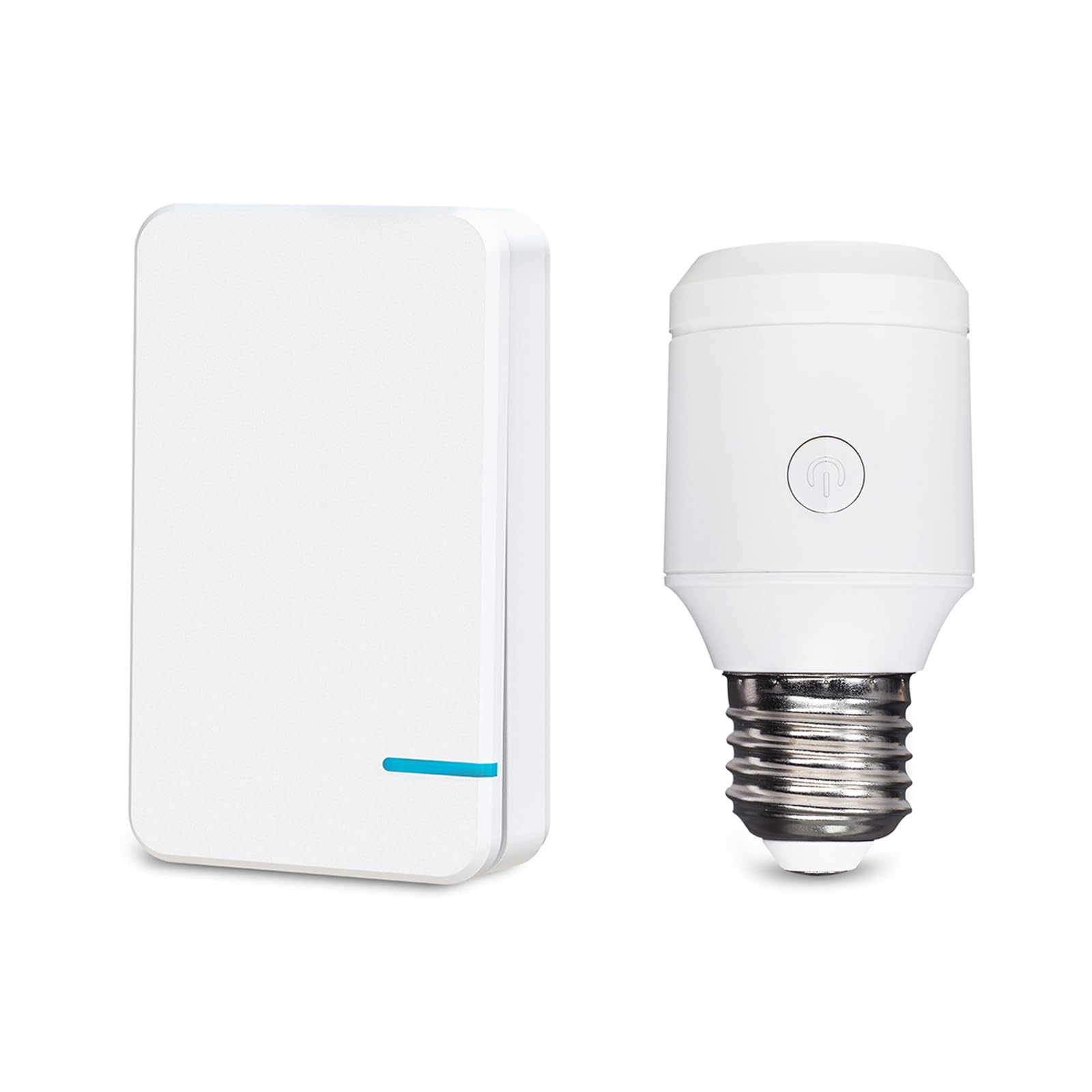 Thinkbee Wireless Remote Control Light Socket Kit - E26 E27 Bulb Base Holder, Screw-in Lamp Socket for Pull Chain Ceiling Lights (No Wiring Needed) - Perfect for Bedroom, Living Room & Staircase Lighting